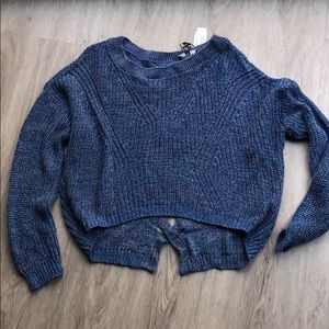NWT Blue speckled sweater from express